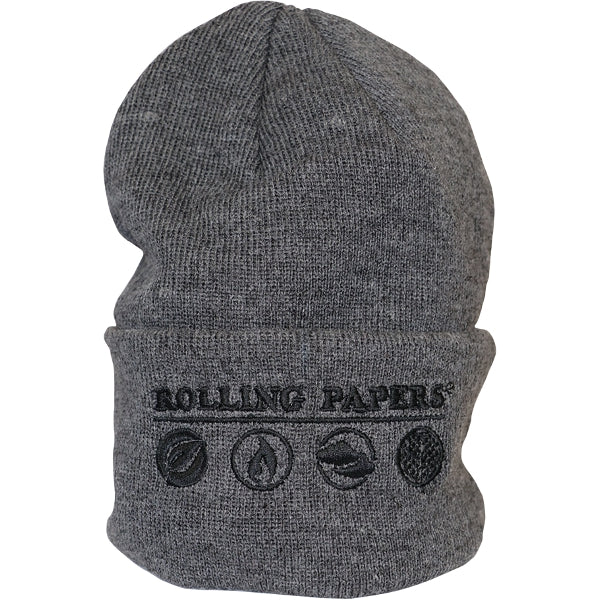 Raw Knit Hat Gray